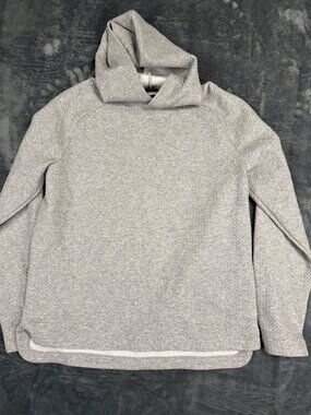 FLX Mens Gray Textured Pullover Hoodie Sweatshirt Size M